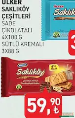 ÜLKER SAKLIKÖY SADE ÇİKOLATALI BİSKÜVİ